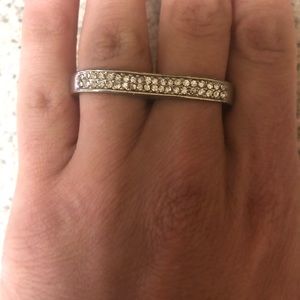 Bling double finger ring